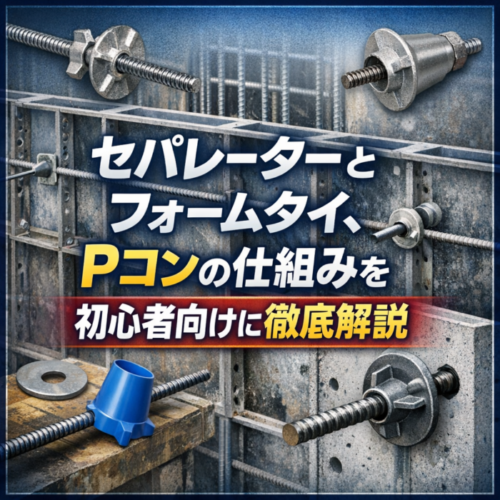 セパレーターとフォームタイ、Pコンの仕組みを初心者向けに徹底解説